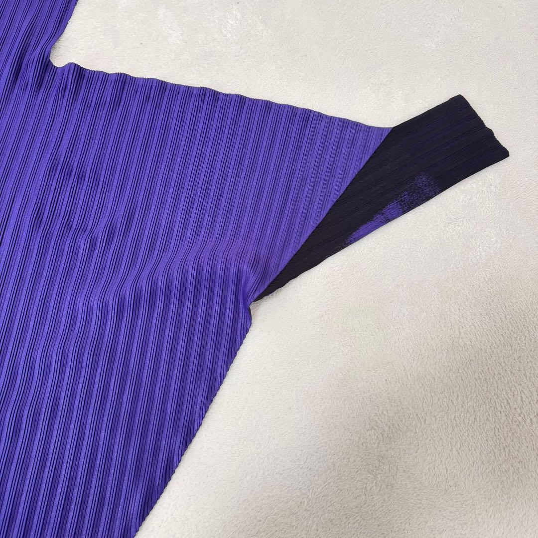 極美品✨PLEATS PLEASE 変形　グラデーション　長袖　ハイネック