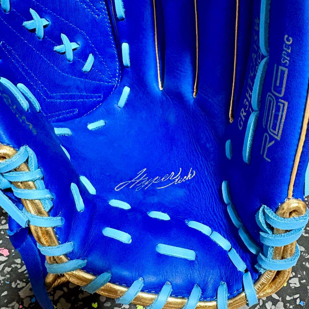 ローリングス 投手用 軟式用 グローブ ハイパーテック ブルー ゴールド 野球
