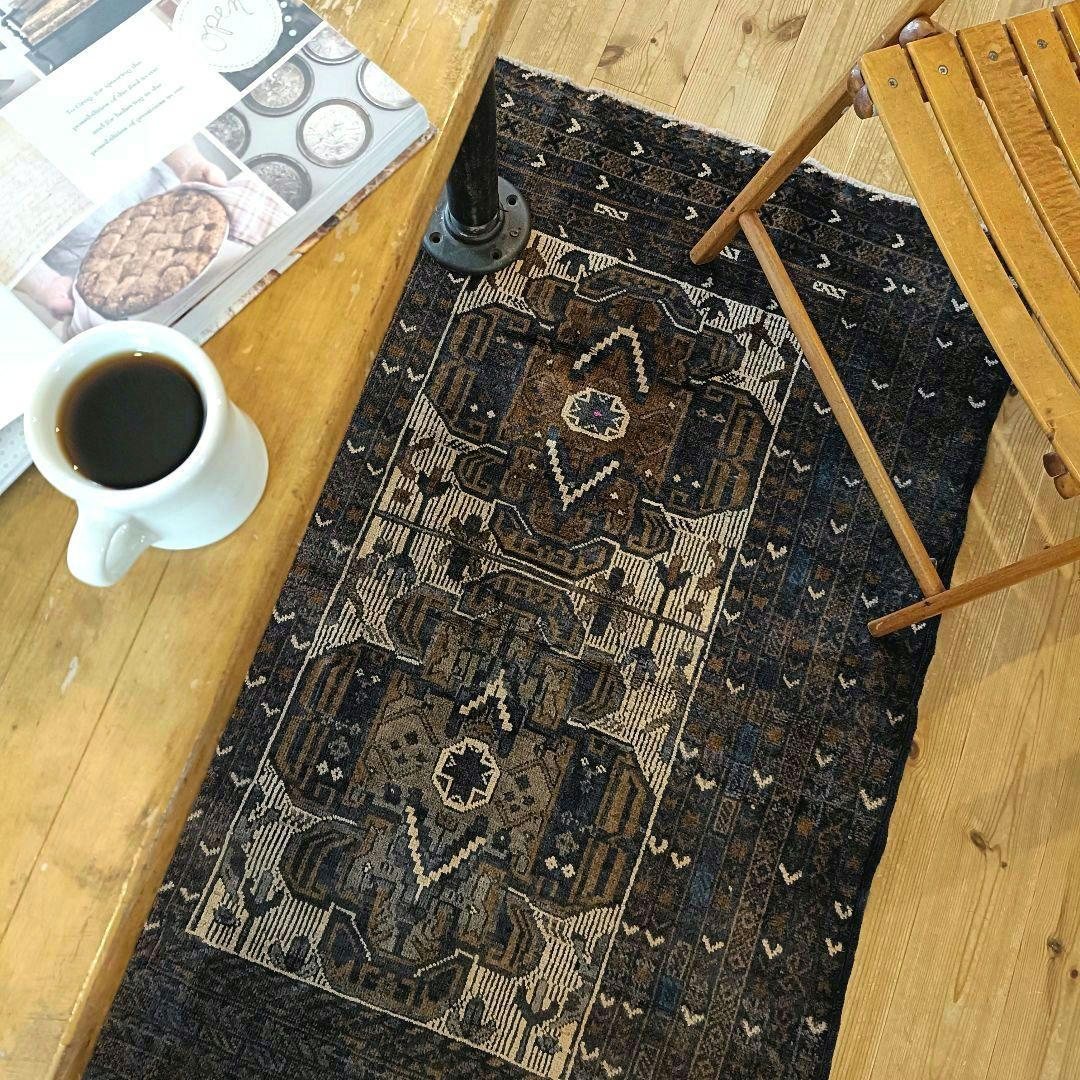 【※値下げご依頼】 アフガンラグ　ヴィンテージラグ トライバルラグ