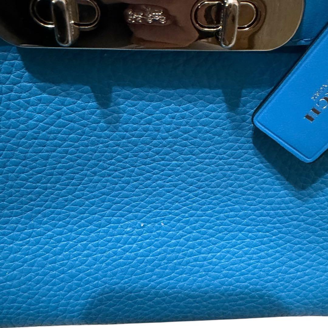 COACH スワッガー キャリーオール 2WAY ハンドバッグ ペブルレザー