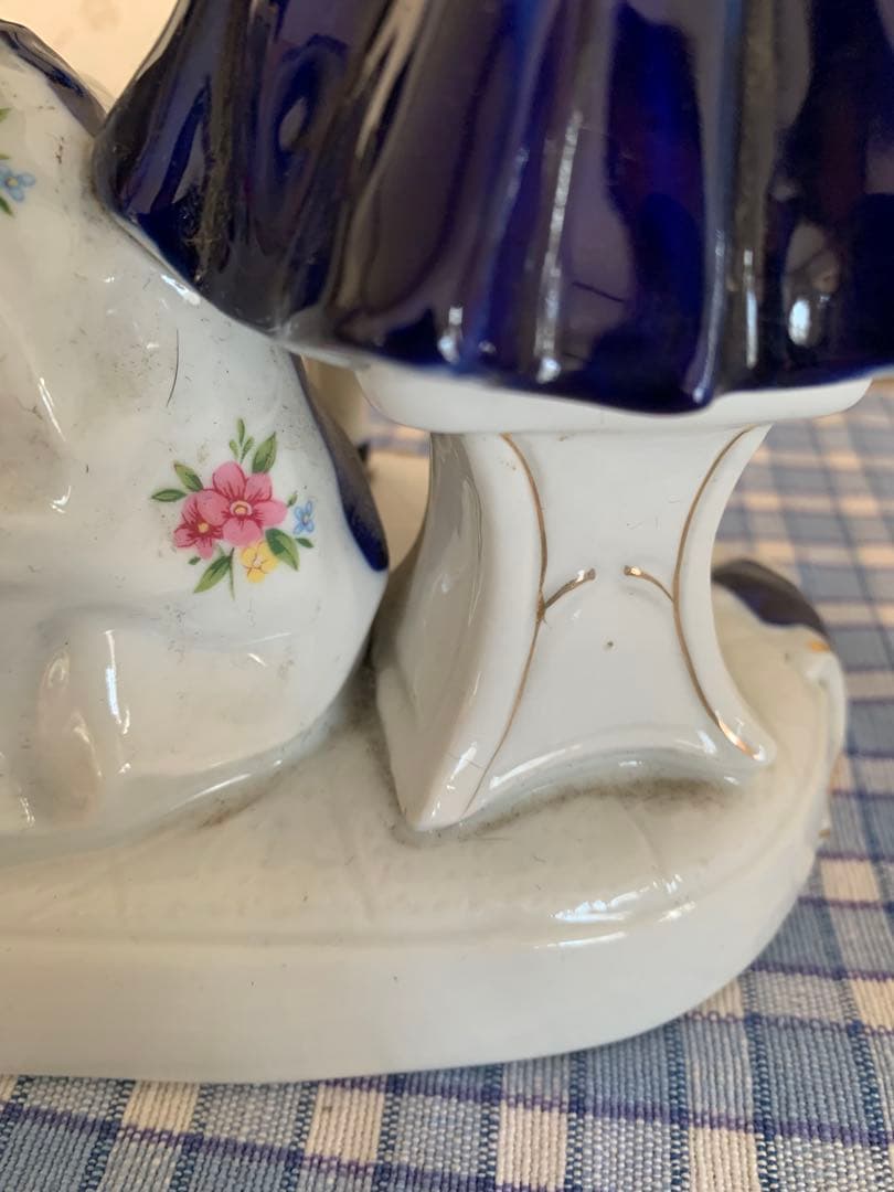 愛の讃歌 オルゴール アンティーク レトロ 陶器 フランス人形風 日本製