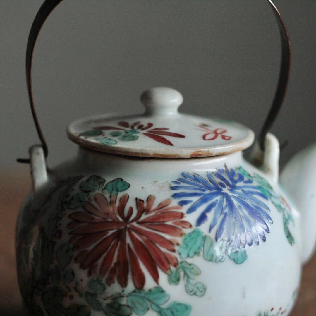 薩摩平佐 色絵 ちょか 急須 古美術 古道具 アンティーク