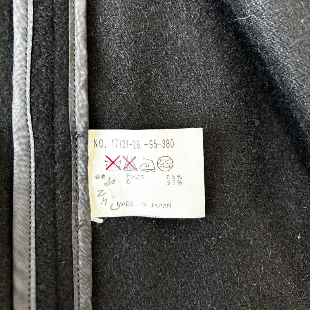 ANAYI✨アンゴラウール　ボウタイポンチョ　ケープコート　フード　黒　リボン