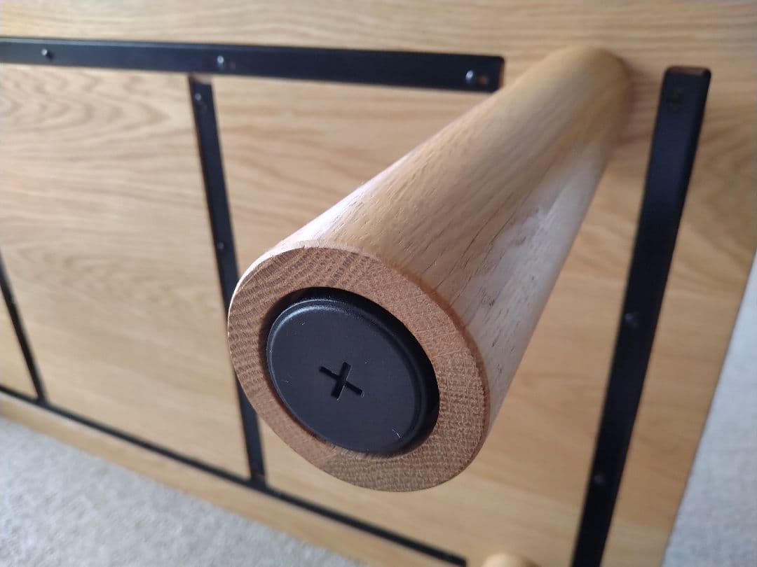 【極美品】MUJI無印良品 板と脚でできたローテーブル/オーク材/センター机座卓