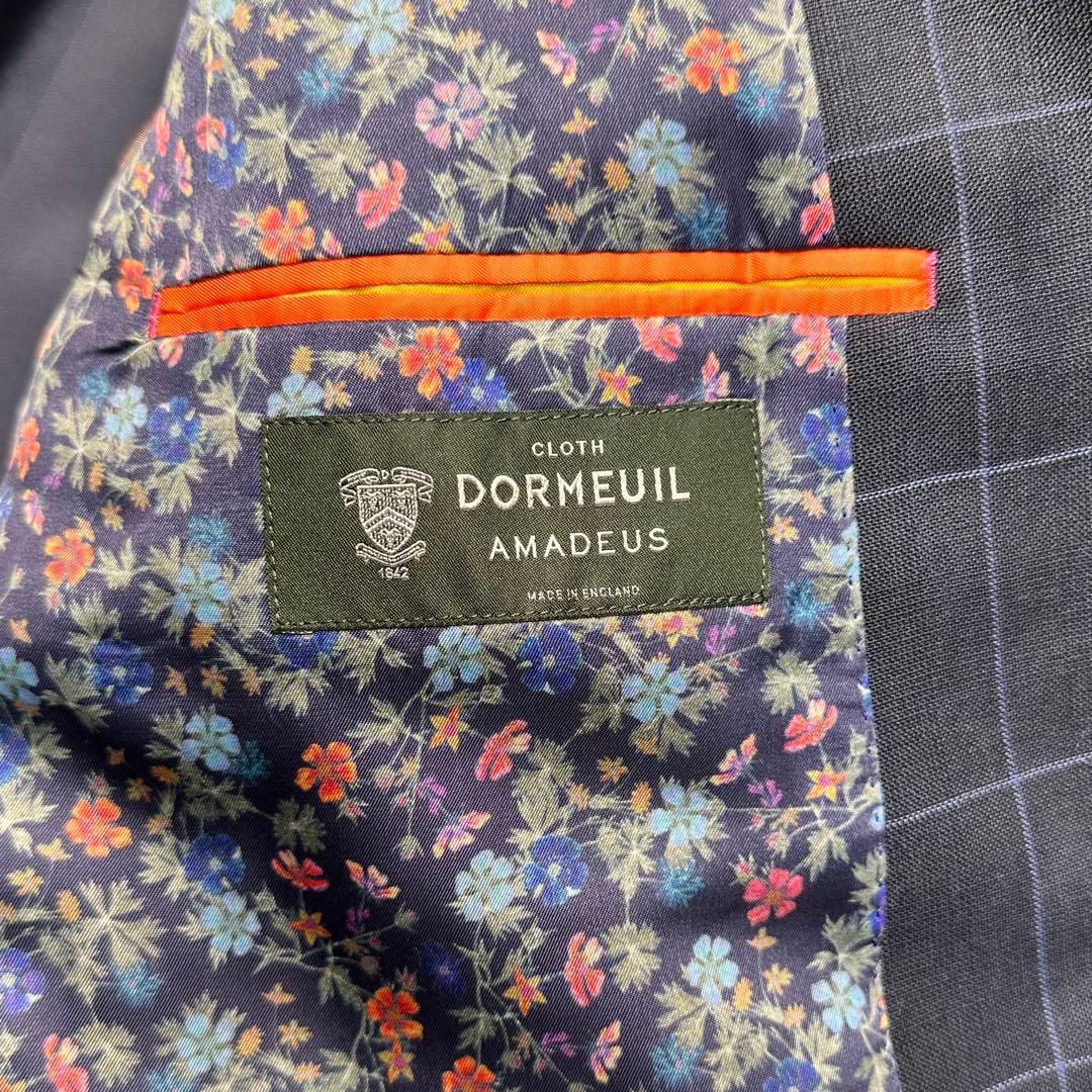 未使用級 現行 ポールスミス ドーメル 格子柄 花柄 総裏 セットアップ L2