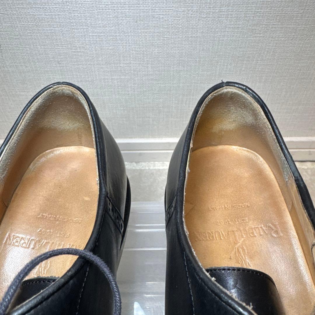 17 美品　ラルフローレン　イタリア製　革靴　25EE レザーシューズ　ブラック