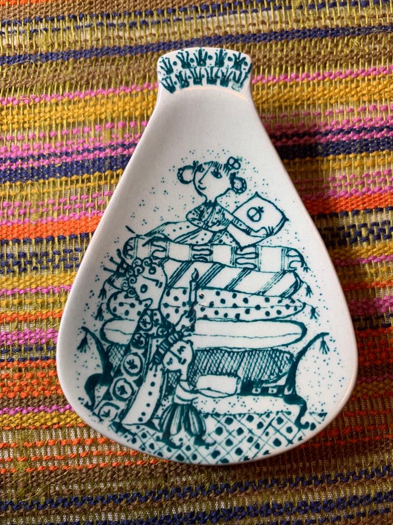 ビヨンヴィンブラッド　レアな箱入りビンテージの豆皿4枚セットアンデルセン物語絵柄