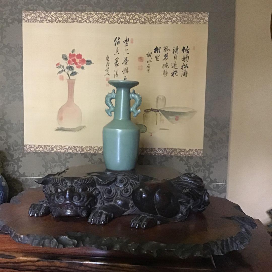 置物台　幕末〜明治　欅材　富豪床ノ間　傳立川和四郎富種