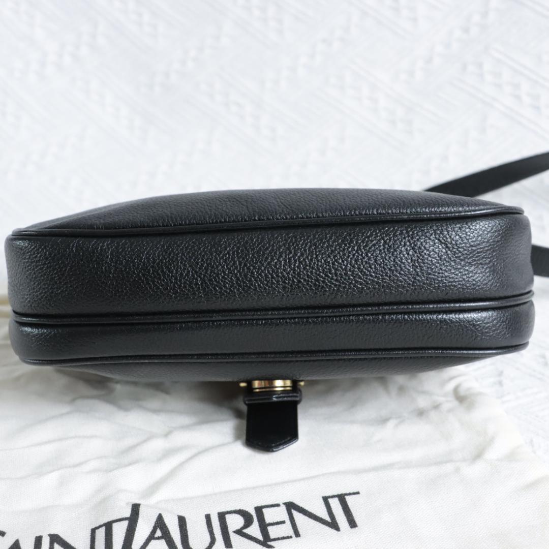 【専用】イヴサンローラン　YSLレザーショルダーバッグ　ブラック