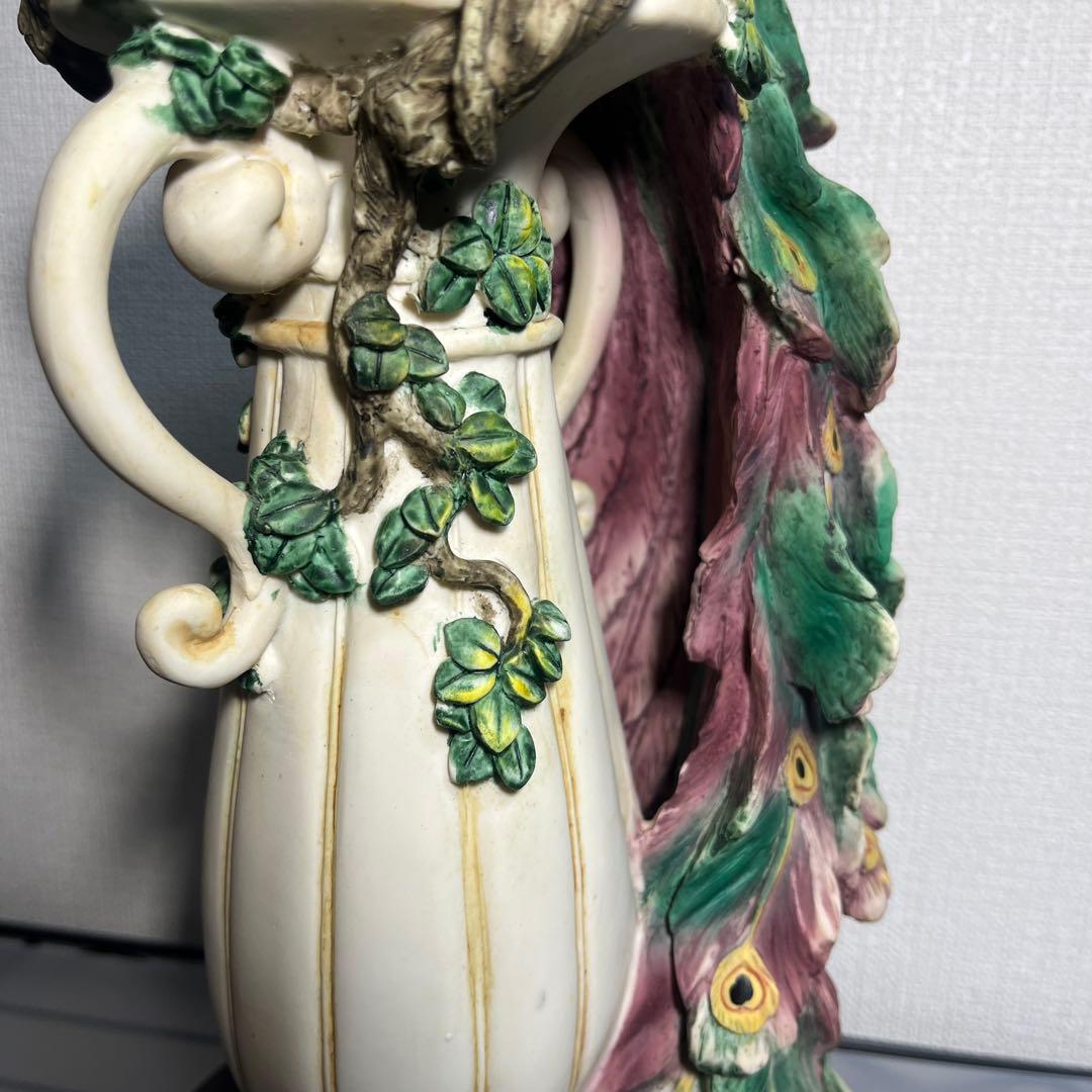 【匿名配送】孔雀　置物　置き物　オブジェ　ピーコック　サンクチュアリ　孔雀の楽園