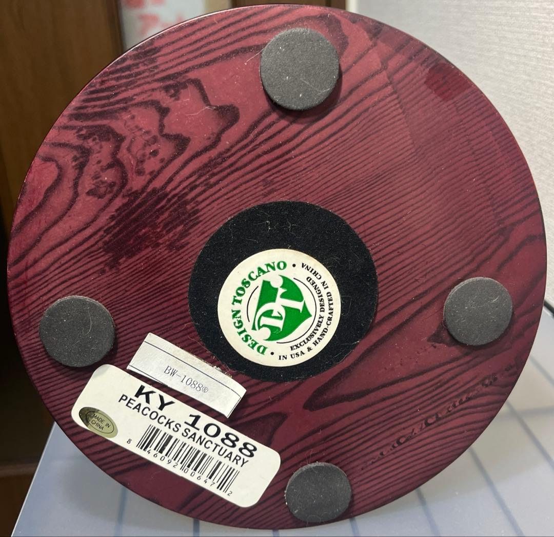 【匿名配送】孔雀　置物　置き物　オブジェ　ピーコック　サンクチュアリ　孔雀の楽園