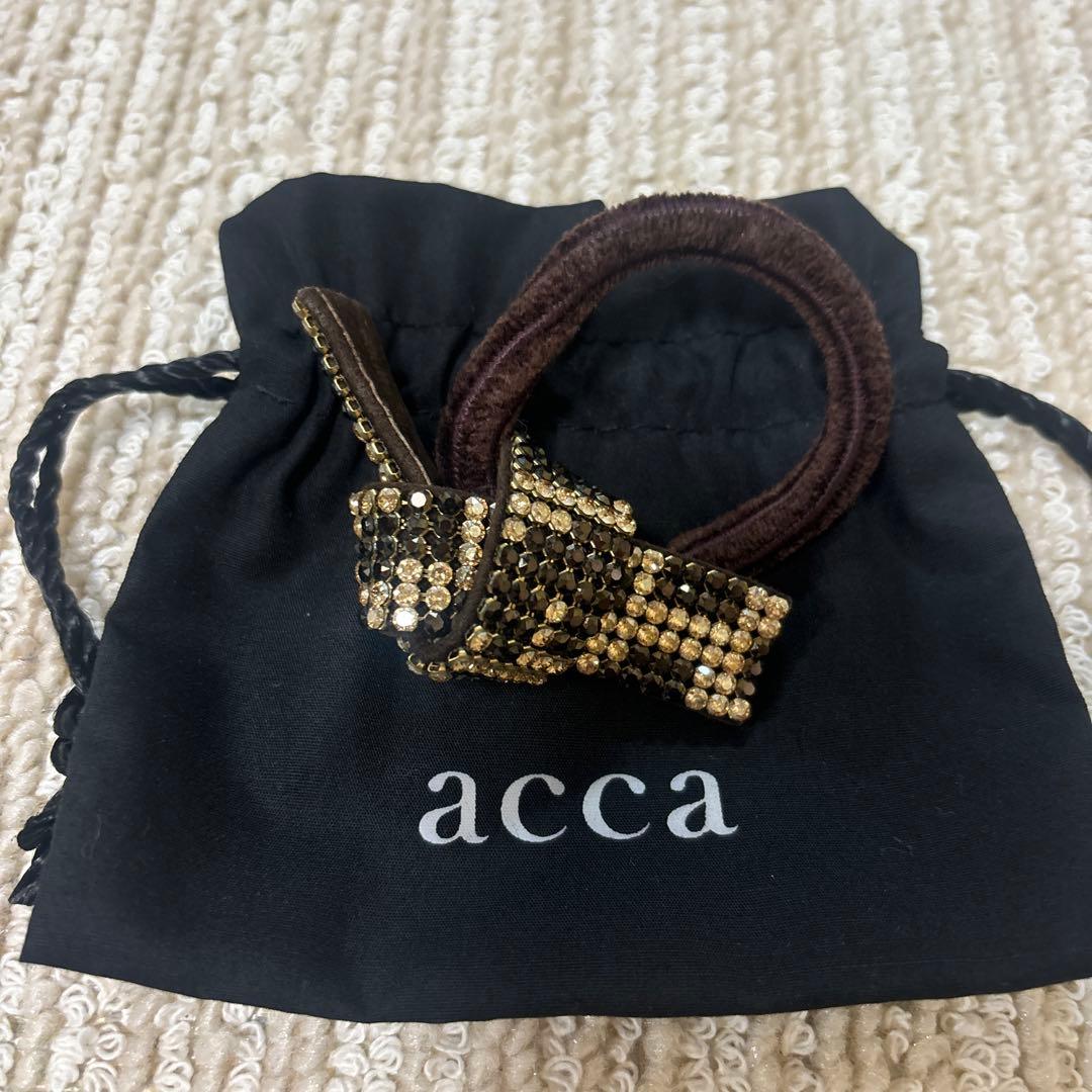 acca スワロフスキードレスポニー 専用ポーチ付き