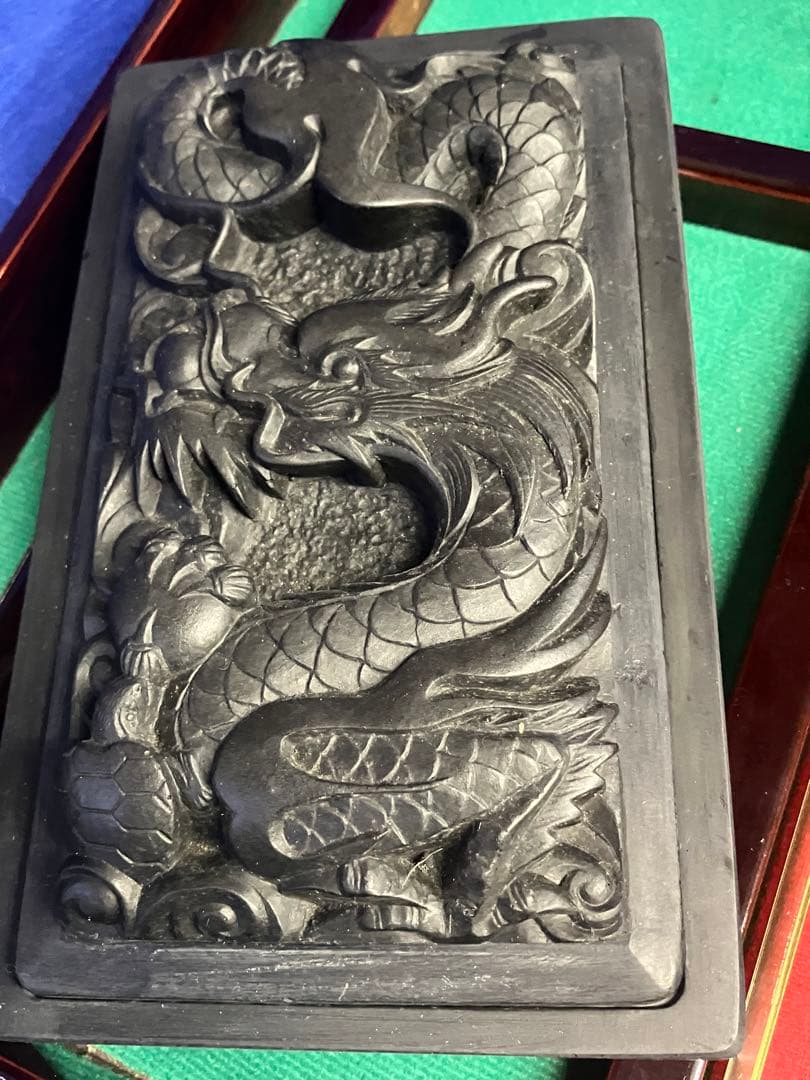 書道セット　硯　龍　筆色々