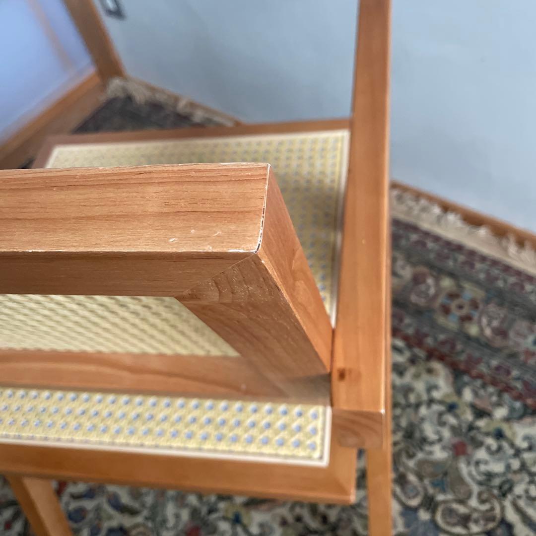 ピエールジャンヌレ　リプロダクト　木製アームチェア ラタン編み　天然木