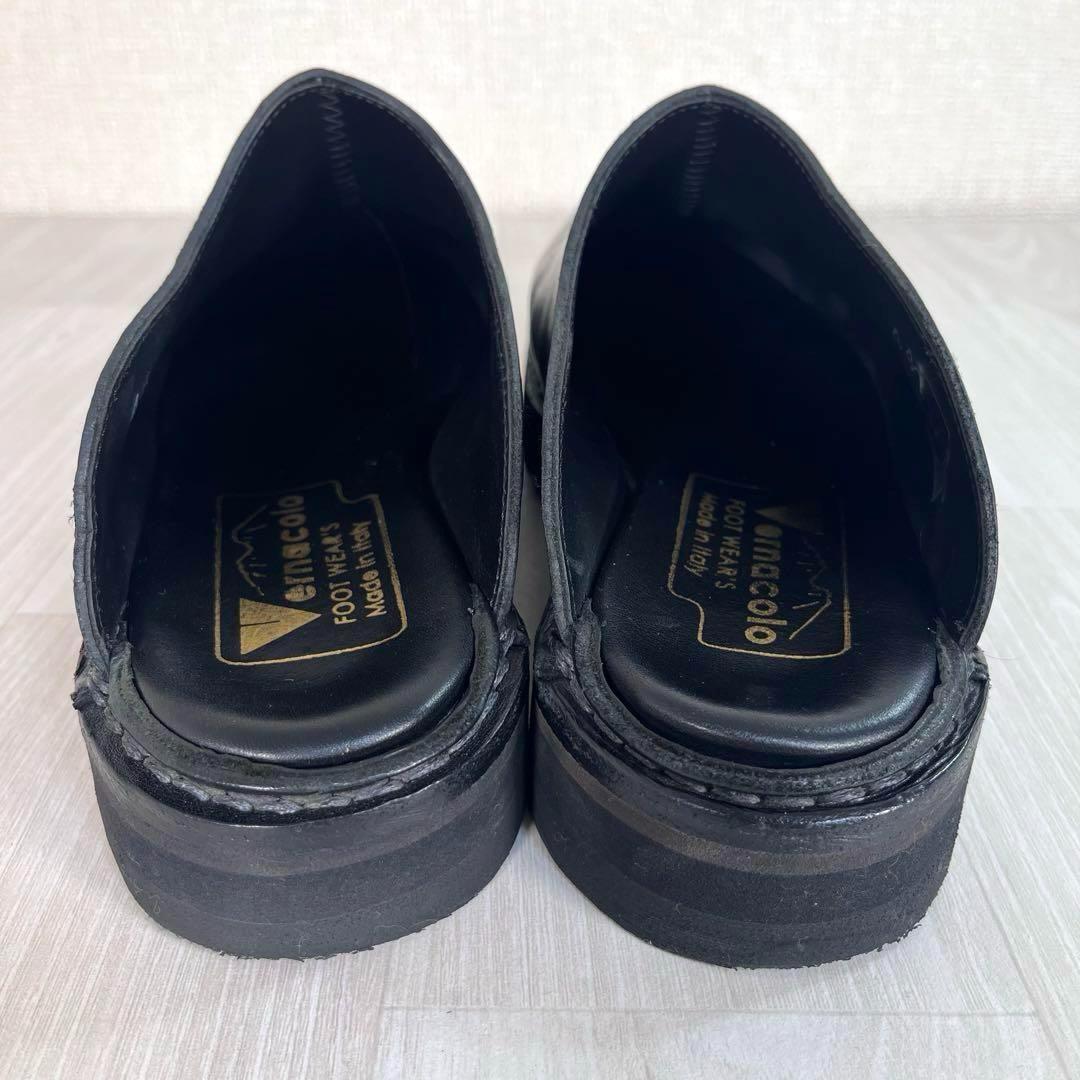 【美品】Vernacolo　サボ サンダル　ブラック　黒　44　シャークソール