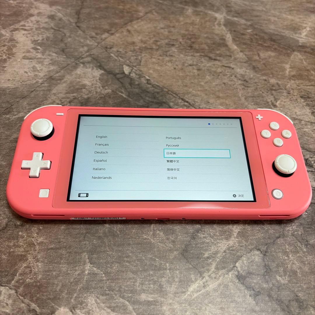 Switch Lite コーラルピンク(本体、充電器、SDカード)