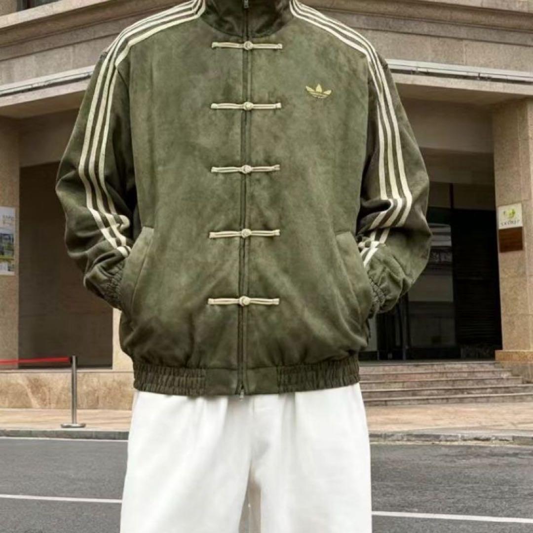 adidasアディダス 中国限定 蛇年トラックジャケット緑　Lサイズ”