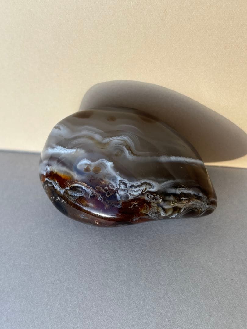 命根石　パワーストーン　瑪瑙 握りお守り(4)