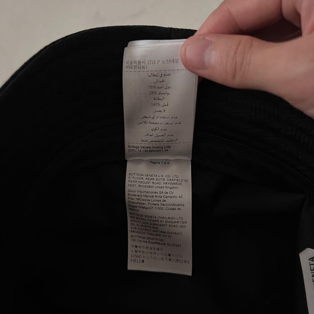 美品 ボッテガヴェネタ バケットハット ブラック 黒 Sサイズ 帽子 近年モデル