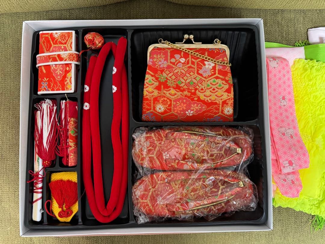 七五三 7歳 5歳 3歳　女の子 姉妹　着物フルセット