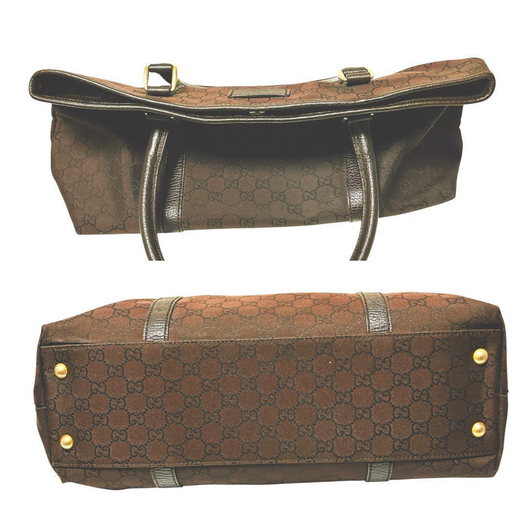 GUCCI GGキャンバス ショルダーバッグ ロゴ 総柄 美品