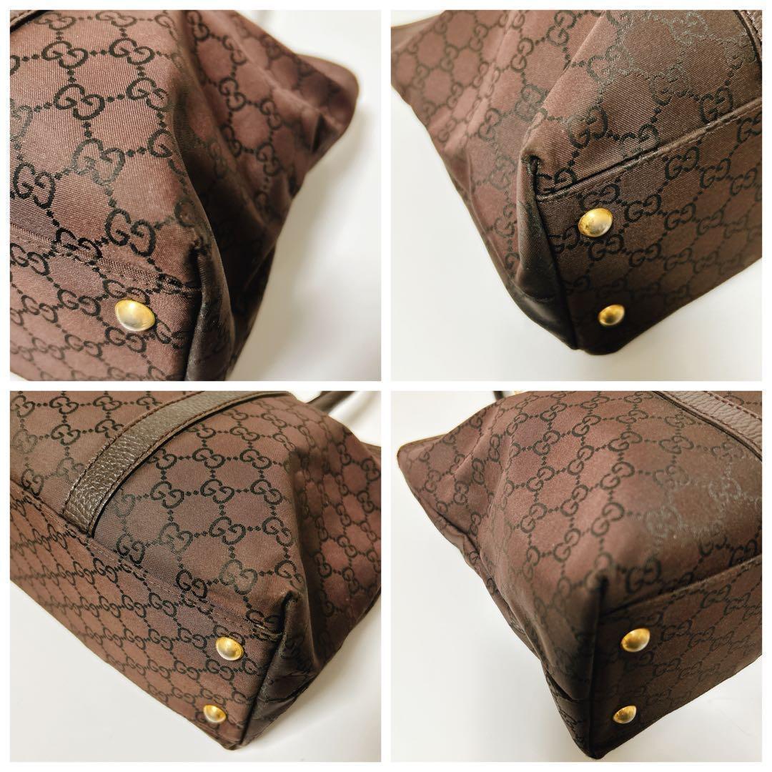 GUCCI GGキャンバス ショルダーバッグ ロゴ 総柄 美品
