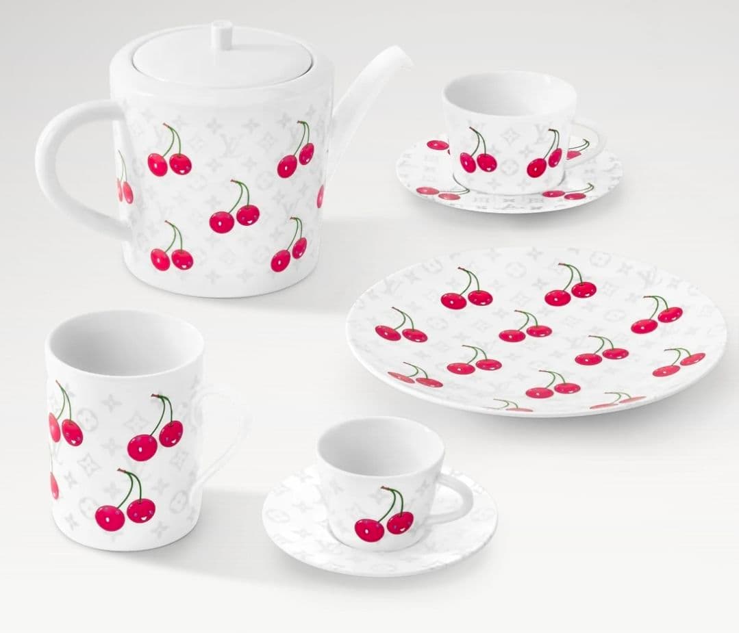 ルイヴィトン ✕ 村上隆　チェリー デザートプレート 1枚 R93117