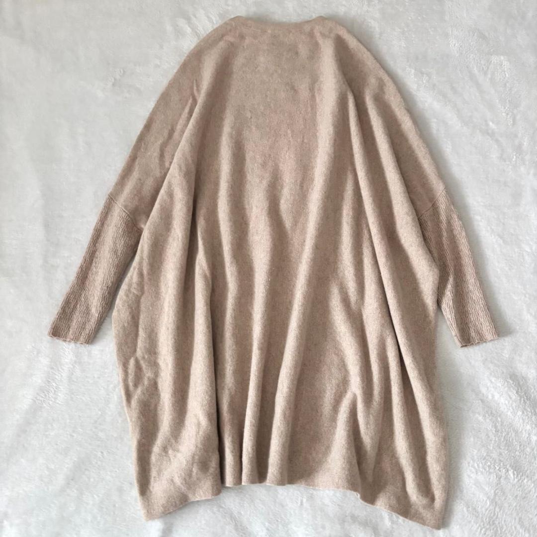 BEARDSLEY BIGニットワンピース　ベージュ　ビアズリー　チュニック