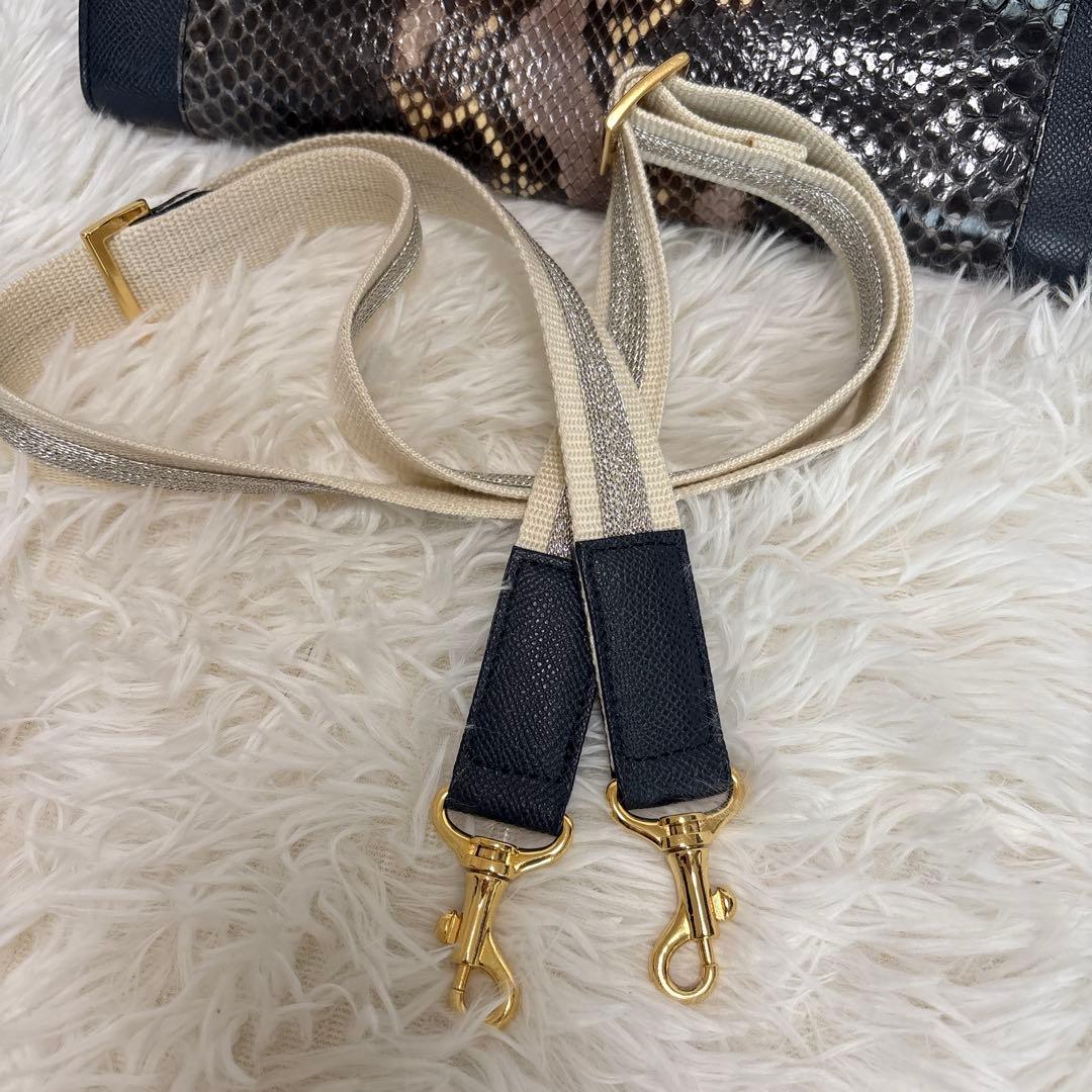 IANNE ブレンダ　2WAYバッグ パイソン柄 イアンヌ　ショルダー紐つき