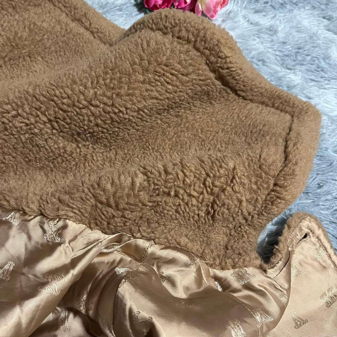 人気　MaxMara キャメル　ケープコート　テディベア　ポンチョ