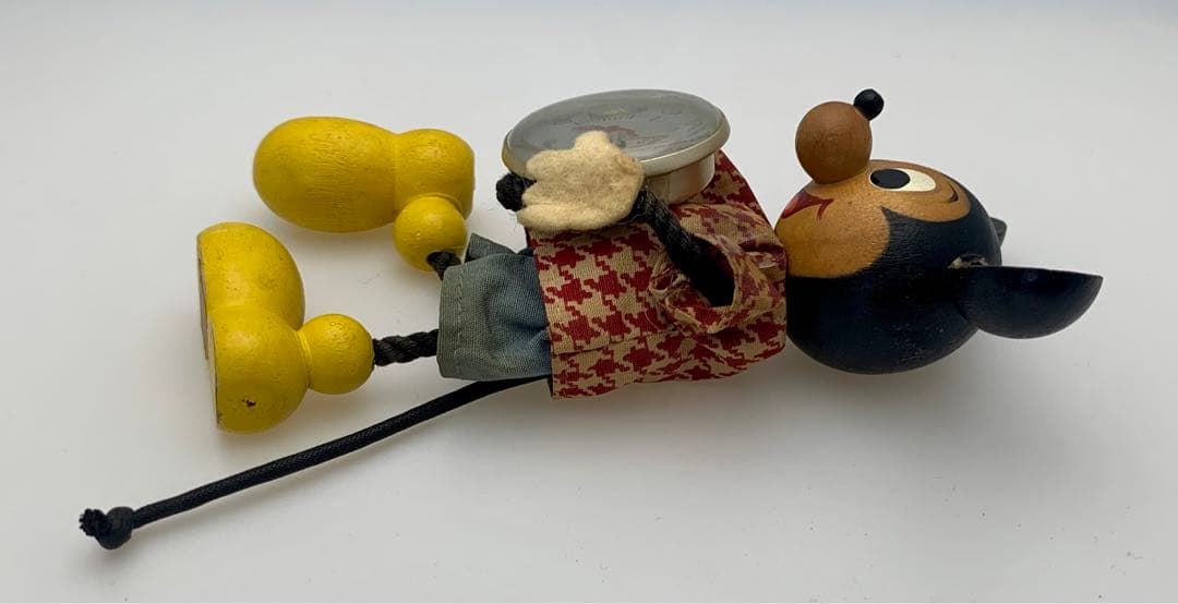 ミッキー 木製 温度計 レトロ ヴィンテージ ディズニー オールド Disney