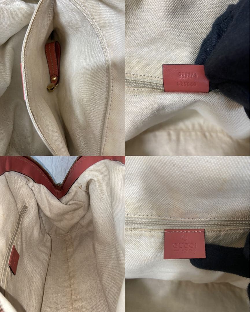 グッチ　ディアマンテ　2way トートバッグ キャンバス　インターロッキング