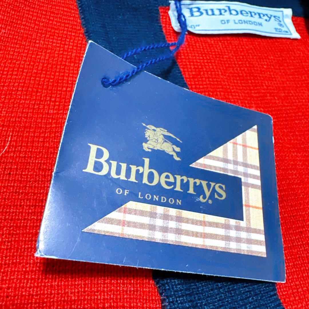 Burberrys旧タグカーディガン 赤 金ボタン ホースマーク ８０年代