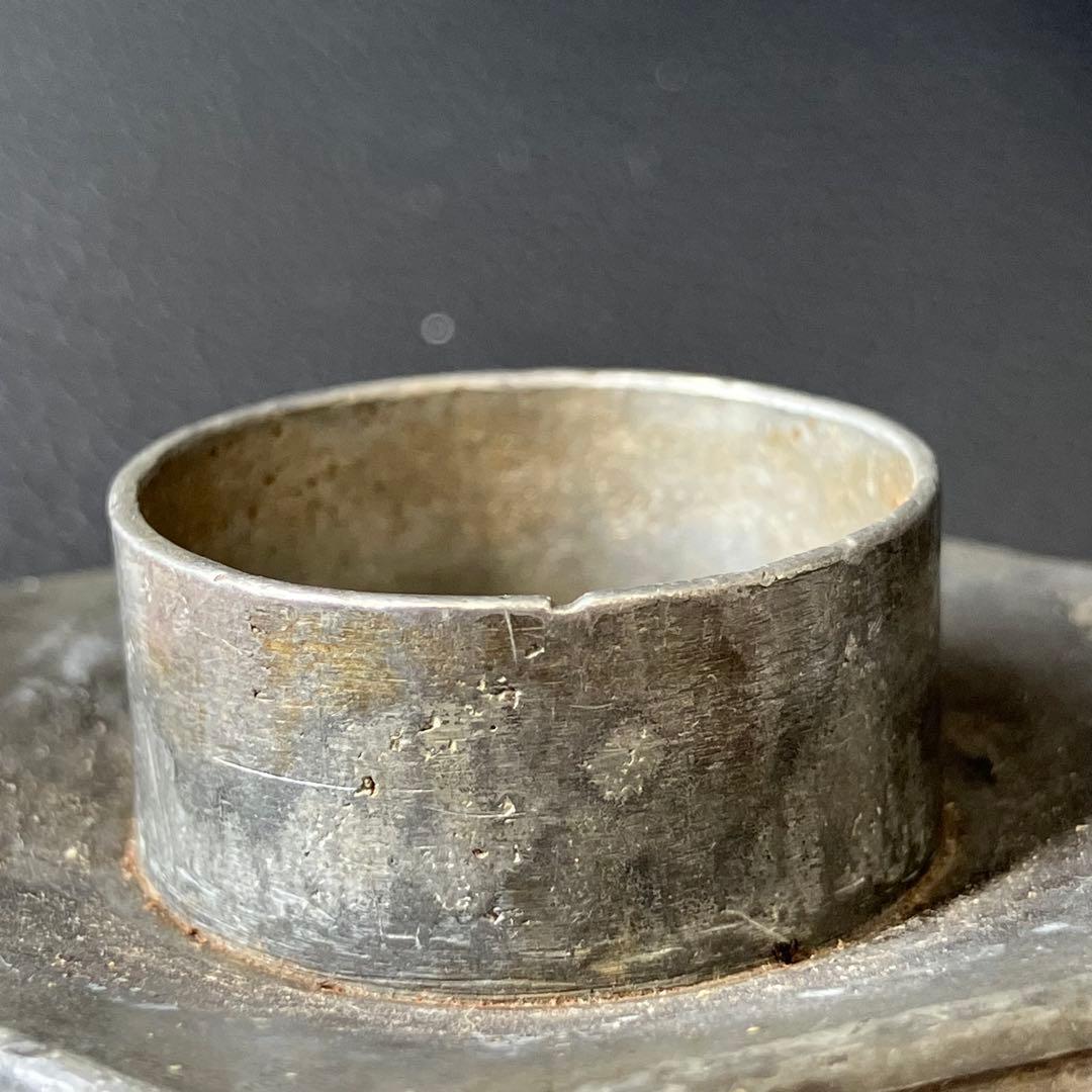 中国美術 茶道具 錫製 茶葉入れ 點銅 古錫製 六角大茶入茶壷