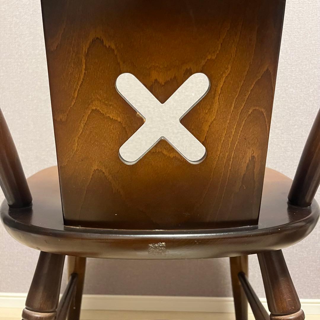 高級 ダイニングチェア 2脚セット 飛騨産業 キツツキマーク レトロ