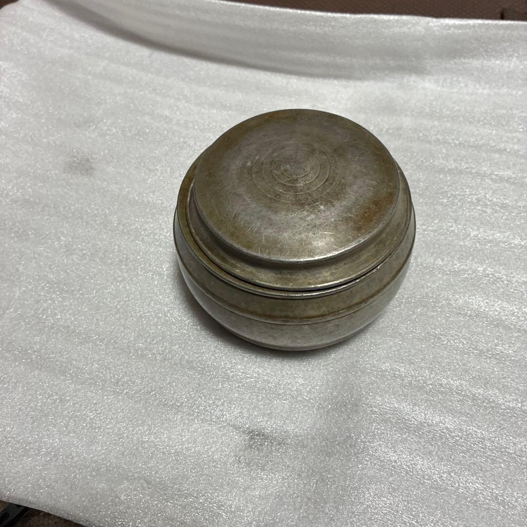 古錫　在銘　建水　茶こぼし　茶入　重453.5g煎茶道具　茶道具