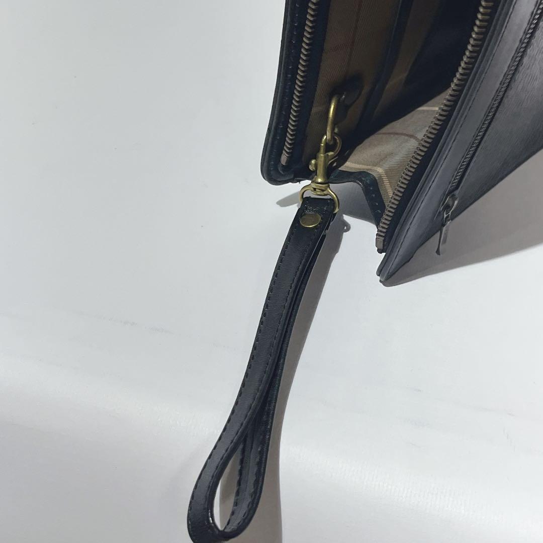 希少　バーバリー クラッチバッグ セカンドバッグ ノバチェック レザー