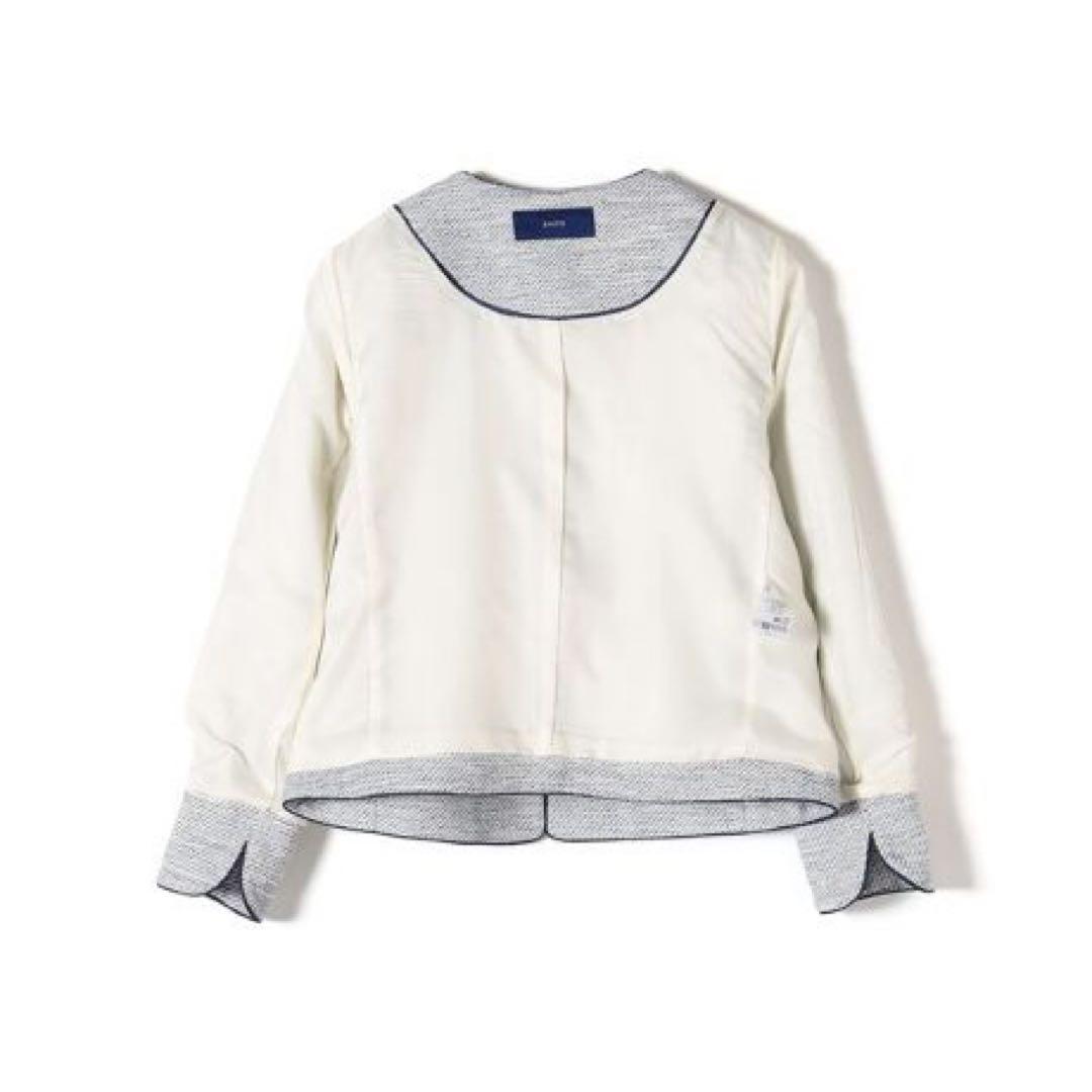 ships シップス ツイードノーカラージャケット　36