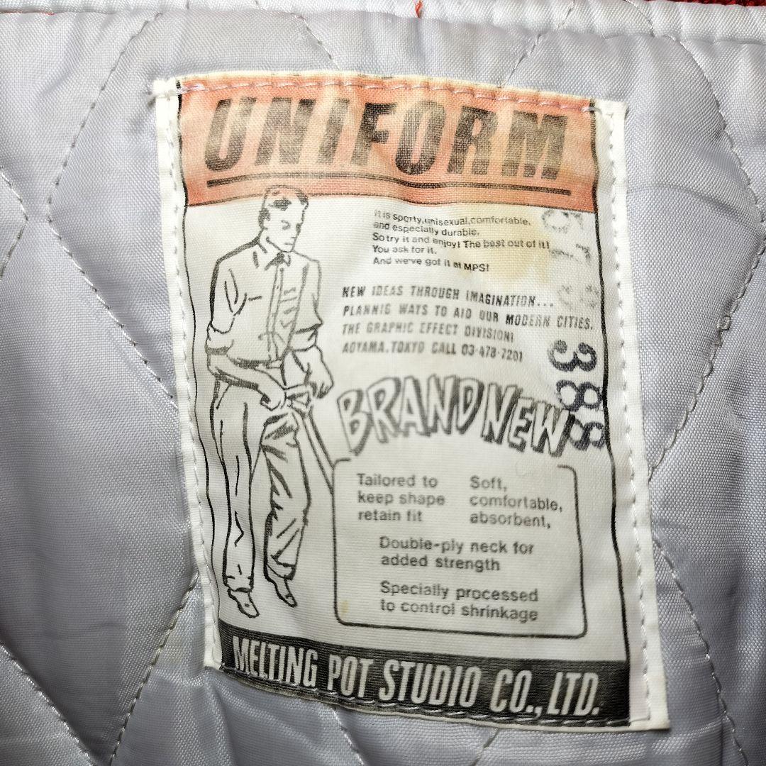 スタジャン 短丈 ヴィンテージ USED ユーズド 古着 L アメカジ レッド赤