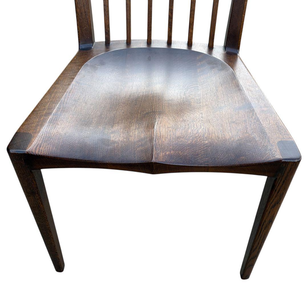 起立木工 ナラ材 パレスDチェア 木製 ダイニングチェア 2脚セット