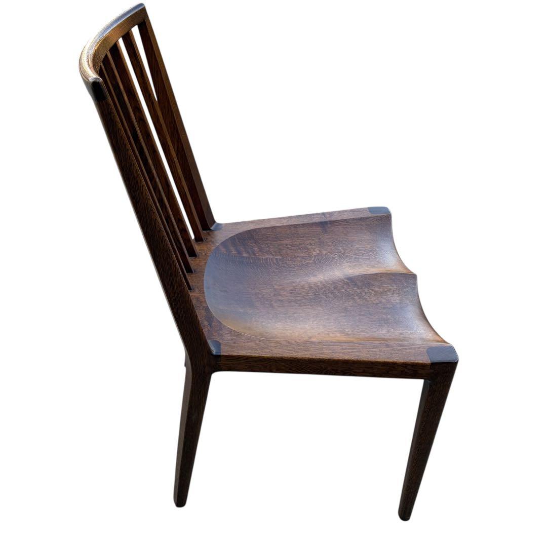 起立木工 ナラ材 パレスDチェア 木製 ダイニングチェア 2脚セット