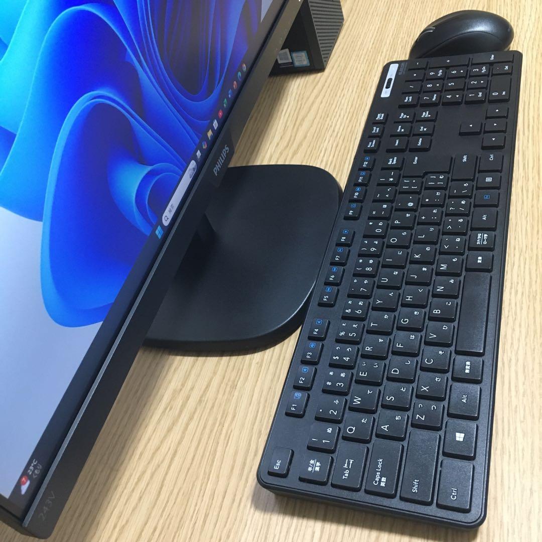 Lenovo Win11 デスクトップ 快速i3 8G SSD 23.8'モニタ