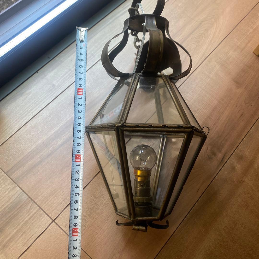 週末お値下げ中‼️希少‼️アンティーク一点ものブロンズランタン型 ペンダントライト