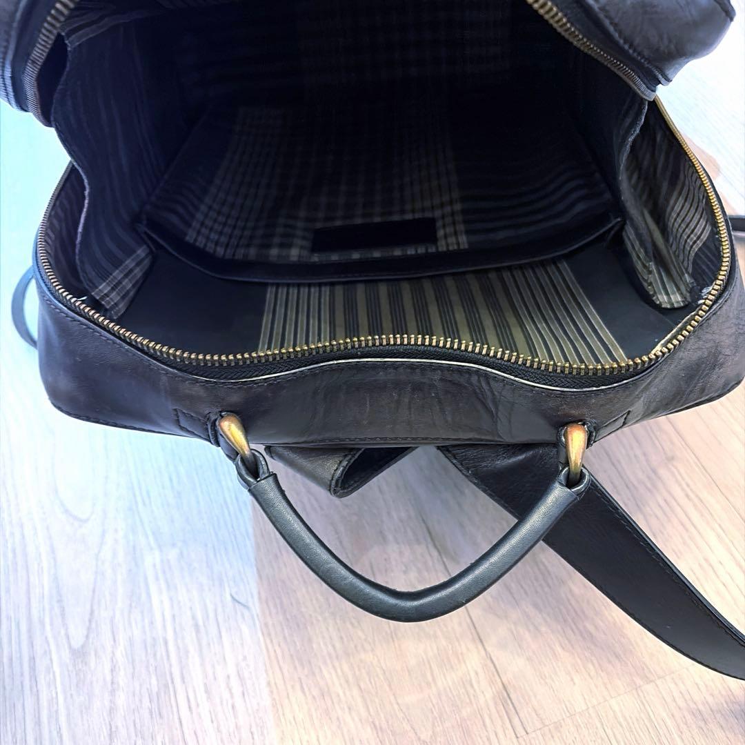 マザーハウス　アンティークスクエアバックパック　リュック　ブラック