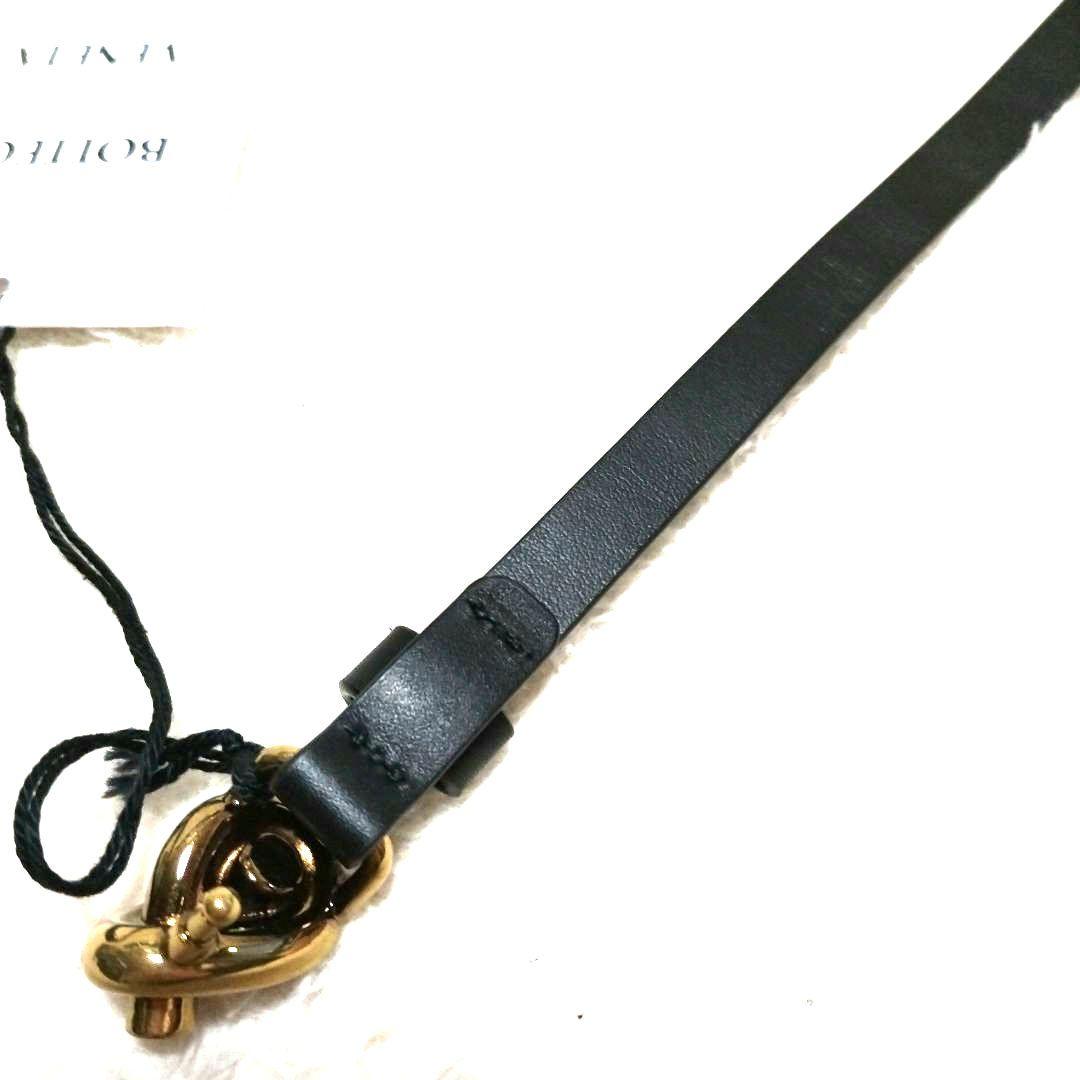 ボッテガヴェネタ VALKO ゴールド金具 レザー ナローベルト 24SS 美品