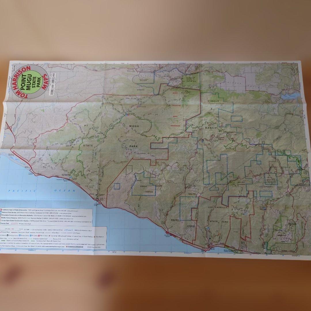 【米国購入品】カリフォルニア州近郊のトレイルマップ 登山地図
