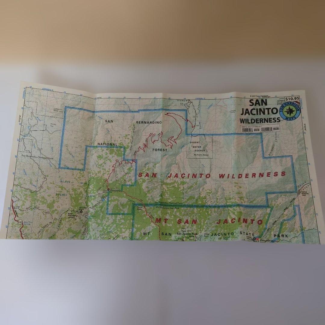 【米国購入品】カリフォルニア州近郊のトレイルマップ 登山地図