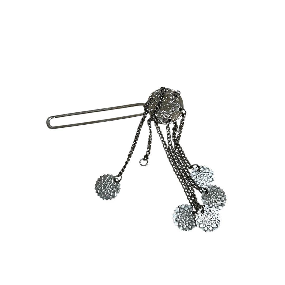 七五三　着物　7歳　女の子　13点セット　深緑　束ね熨斗　花車　四季草花　金彩