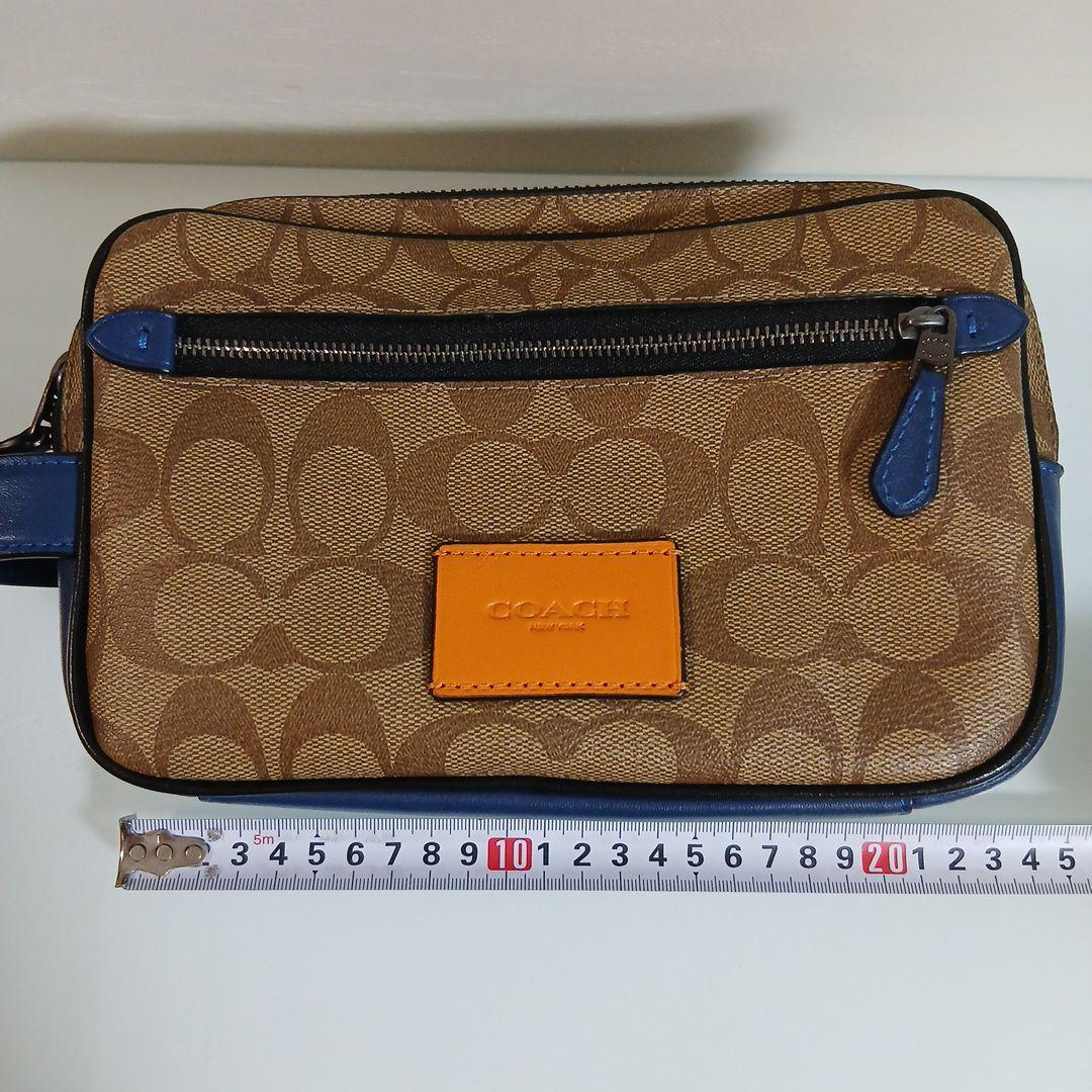 COACH ダブルジッパー バッグ　シグネチャー