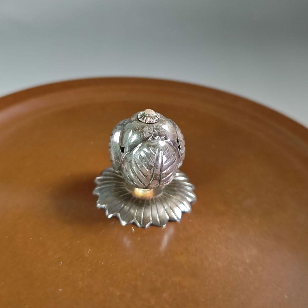 イ443 茶釜『釜師　和田美之助』『銀摘　馬地紋　撫肩　共箱』鉄釜　茶道具